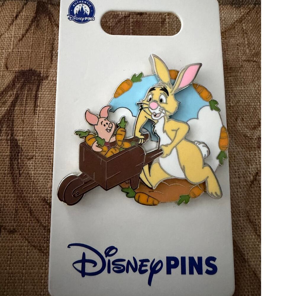 Disney Parks WTP Rabbit & Piglet Wheelbarrow Pin on Pin NWT